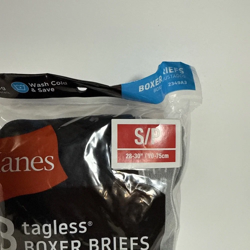 Hanes Tagless Boxer Briefs Comfort‎ Flex Soft Cool Wicking 3 Pack Mens Small New